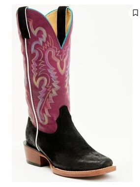 NWT Justin Women’s Breaking News Suede Leather Western Boots-Square Toe Size 8.5